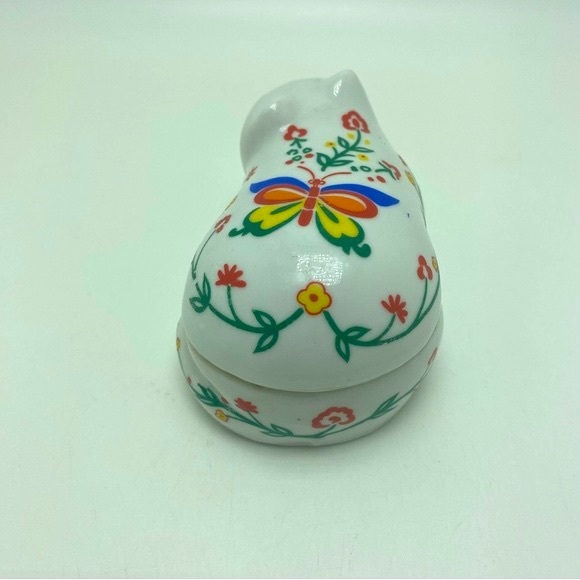 Vintage Elizabeth Arden Hand Painted Cat Trinket Box - Picture 3 of 6